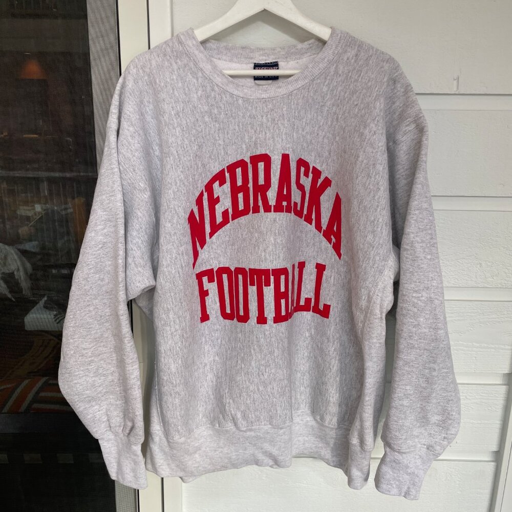 Vintage 1980's Jansport MINT Condition Nebraska Football Sweatshirt 2XL - Picture 6 of 6